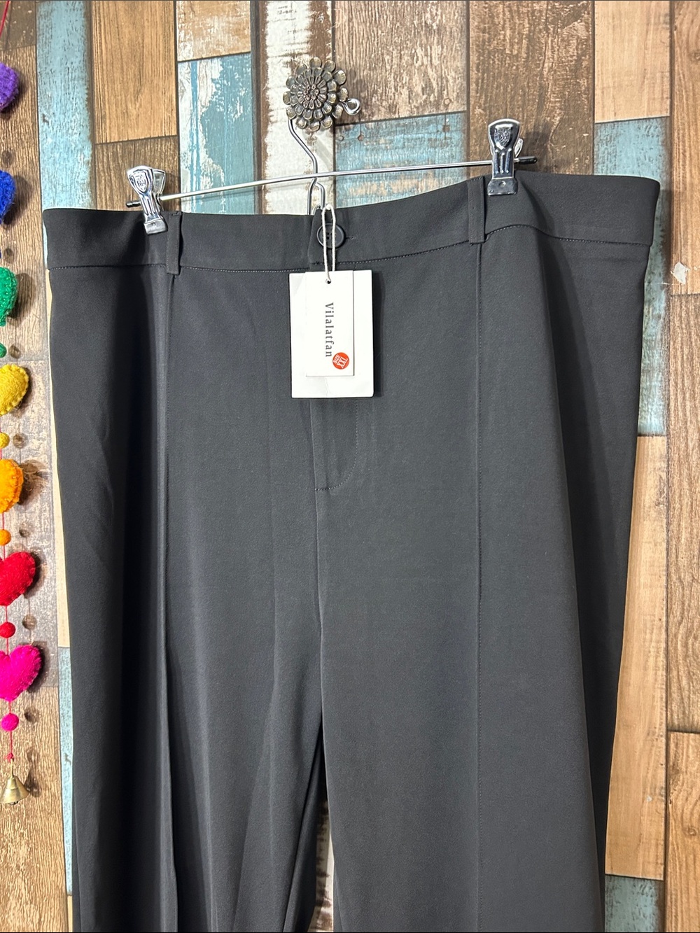 Black Pull-On Flare Pants — Women's Stretch Boot Cut - Picture 3 of 14